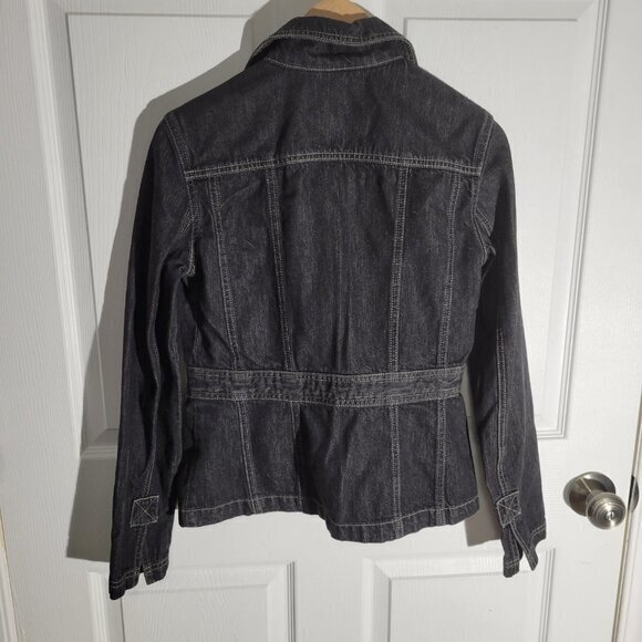 Calvin Klein Jeans Jean‎ Jacket-Dark Denim-Women's SM - Picture 3 of 7
